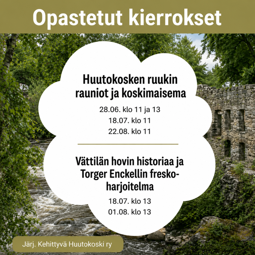 Opastuskierrokset Huutokoskella